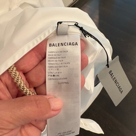Balenciaga Knotted Cuff Blouse NWT - Picture 6 of 13